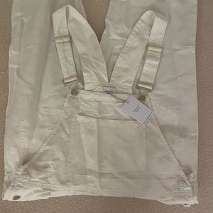 WEWOREWHAT BASIC LINEN OVERALLS